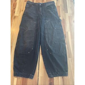 Free People Black baggy 90s jeans